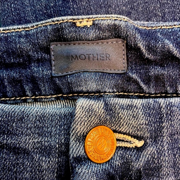 MOTHER High Waisted Looker Mid Rise Skinny Ankle Pardon My French Wash Size 27 - Picture 9 of 13